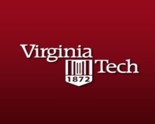 logo: white text on red background "Virginia Tech" with a crest
